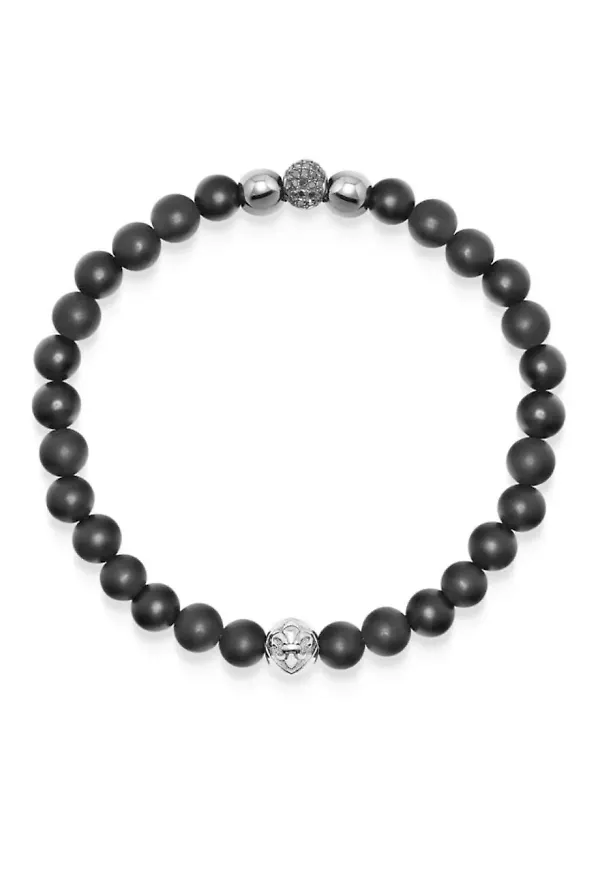 Nialaya Jewelry pärlat armband - Svart