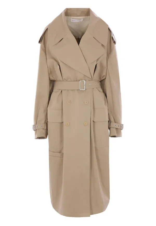 Niccolò Pasqualetti trenchcoat med kedjedetalj - Neutral