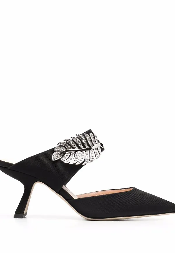 Nicholas Kirkwood Monstera slip-ons - Svart