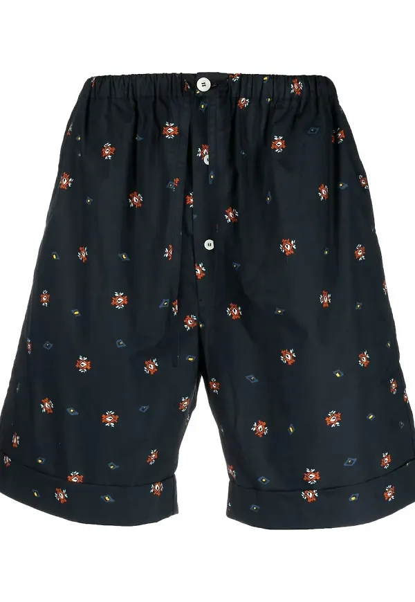 Nick Fouquet shorts med dragsko - Blå