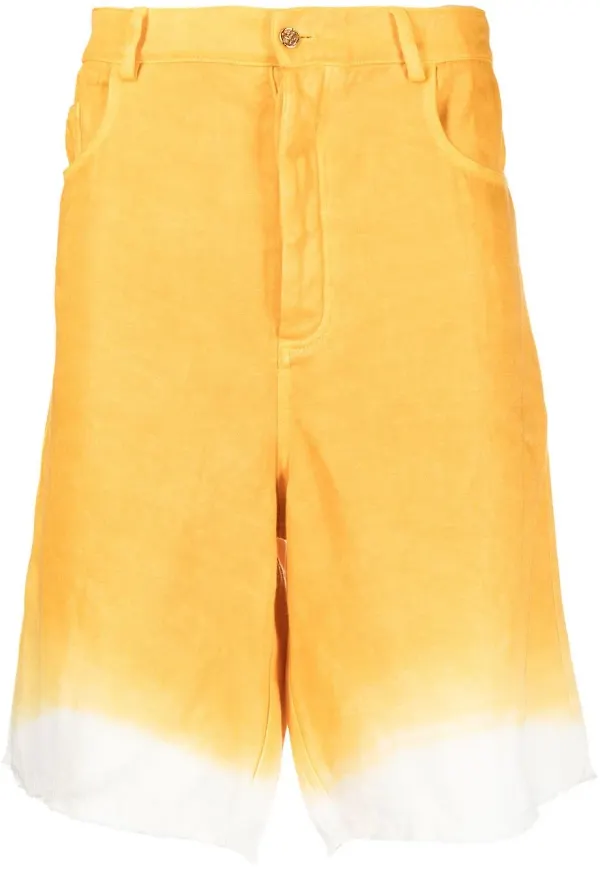 Nick Fouquet tvåfärgade knälånga shorts - Gul