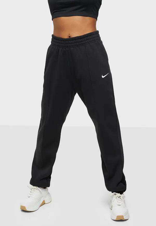 Nike - Mjukisbyxor - Black - W Nsw Essntl Clctn Flc Mr Pant - Byxor & Shorts
