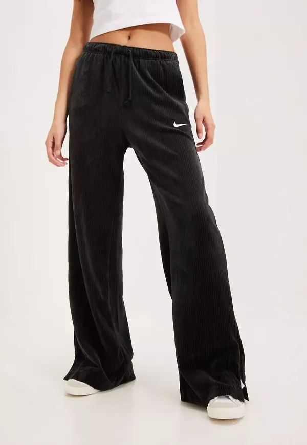 Nike - Mjukisbyxor - Black - W Nsw Vlr Hr Pant Wide - Byxor