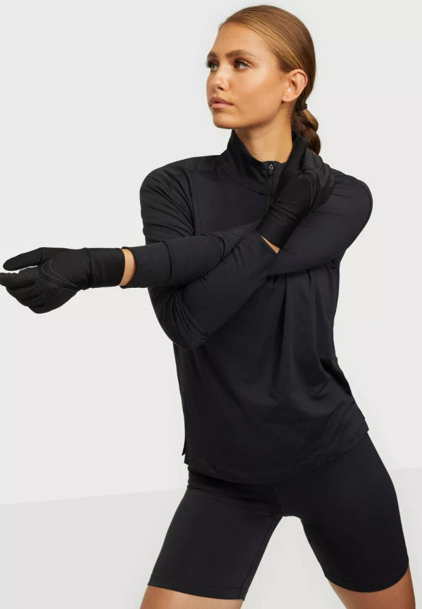 Nike - Träningshandskar - Svart/Silver - Nike 360 Wmns Lightweight Tech Running Gloves - Träningsaccessoarer - Training Gloves