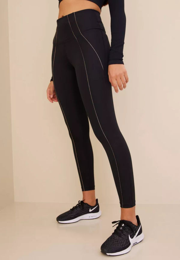 Nike - Träningstights - Black - W Ny Df 7/8 Tgt Lurex - Träningskläder - Training Tights