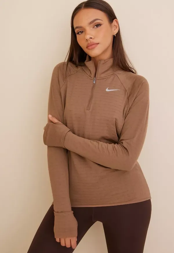 Nike - Träningströjor - Brown - W Nk Tf Element Hz - Träningskläder - Training Tops