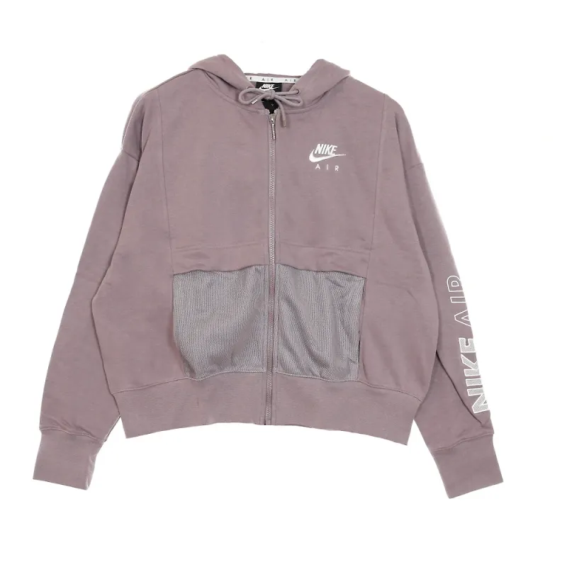 Nike, Sweatshirts & Hoodies, Dam, L, Bomull, Lila Zip Hoodie Sportswear Air Top