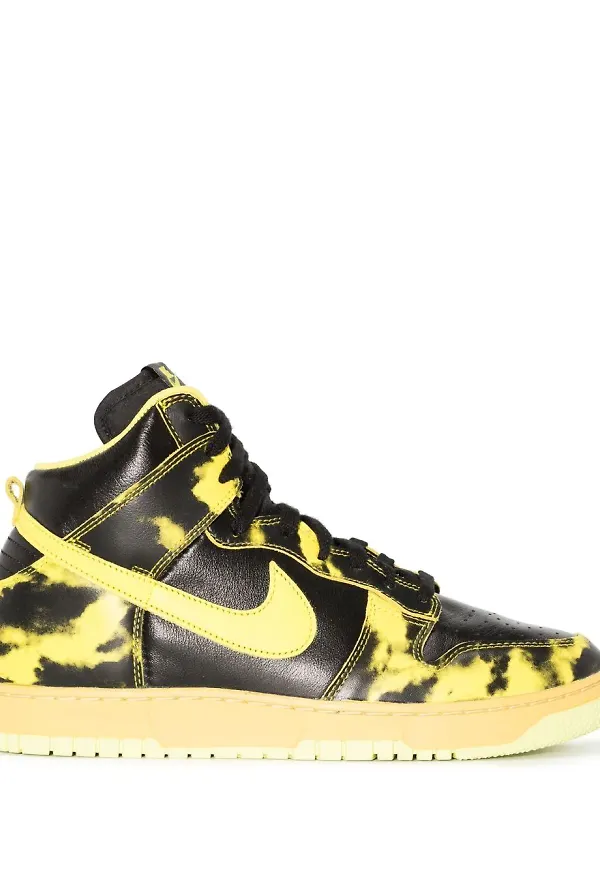 Nike Dunk High 1985 Yellow Acid Wash sneakers - Svart