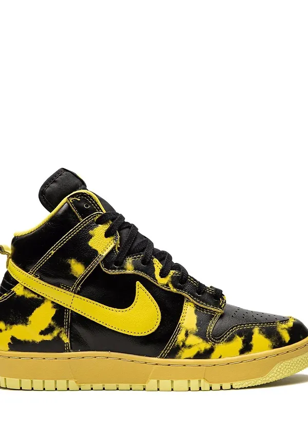 Nike Dunk High 1985 Yellow Acid Wash sneakers - Svart