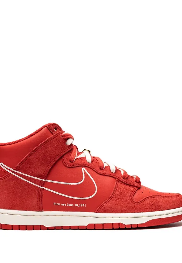 Nike Dunk höga sneakers - Röd