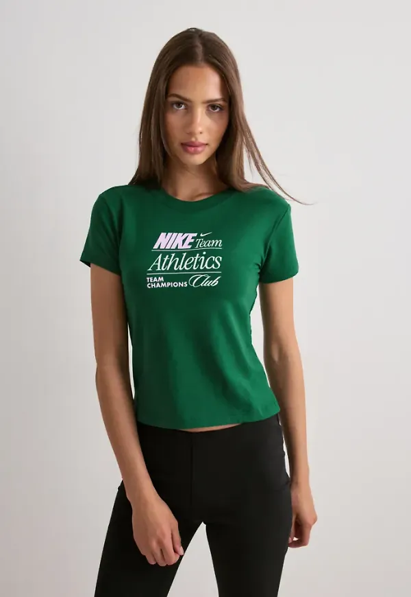 Nike - Grön - W Nsw Chll Knt Mdcrp Vrb17 Tee