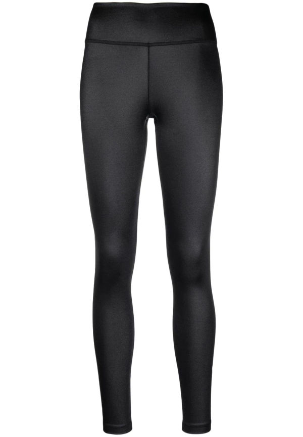 Nike halvhöga leggings med glansig effekt - Svart