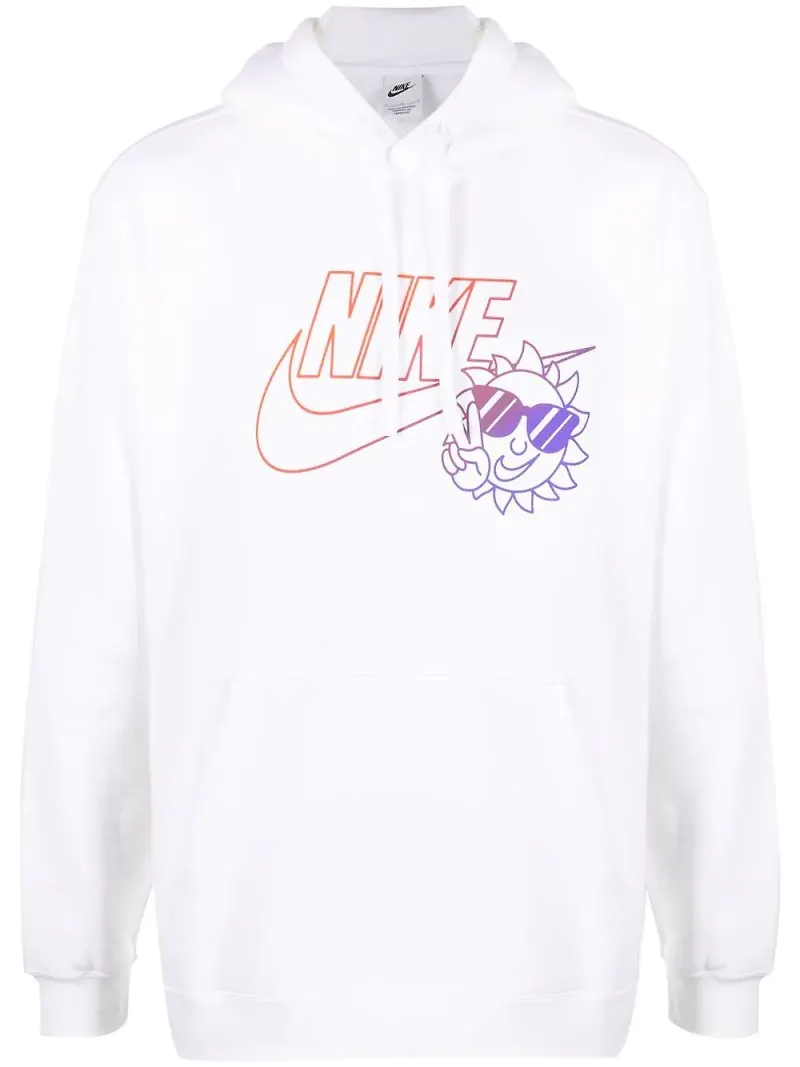 Nike hoodie med tryck - Vit