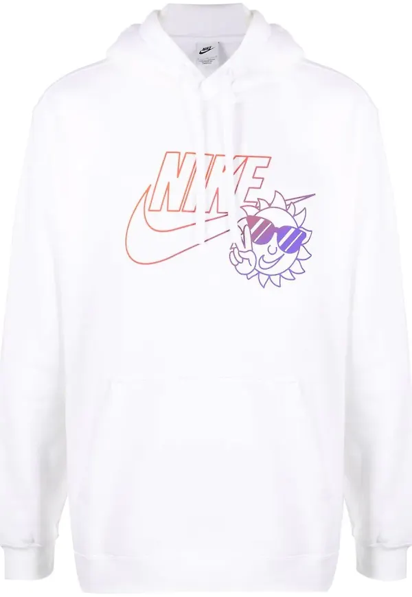 Nike hoodie med tryck - Vit