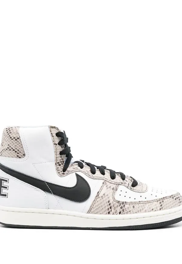 Nike höga ormskinnsmönstrade sneakers - Vit