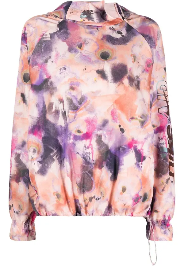 Nike jacka med grafiskt tryck - Rosa