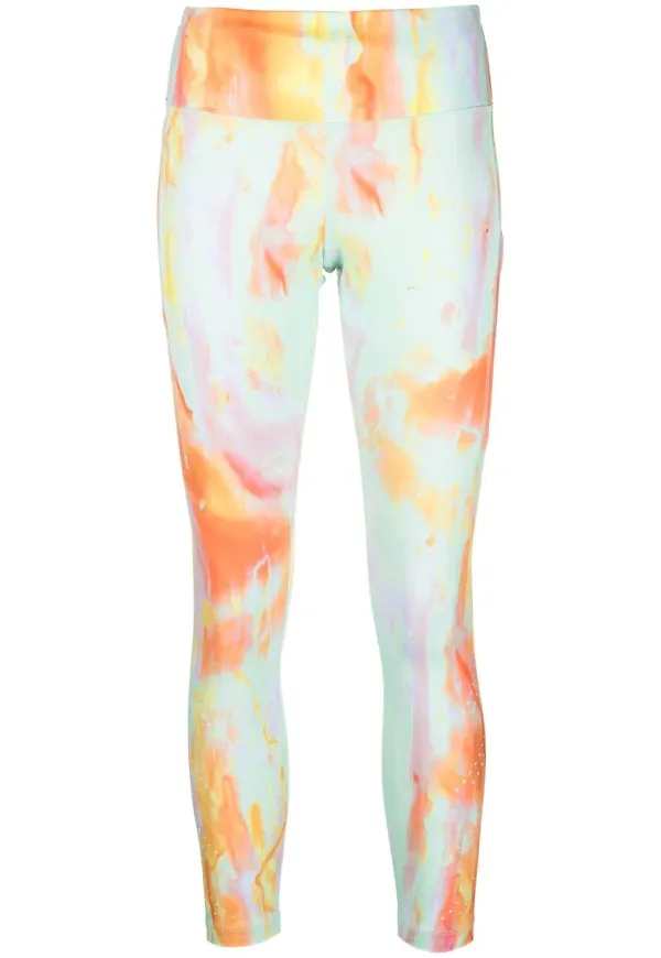 Nike leggings med batikmönstrat tryck - Grön