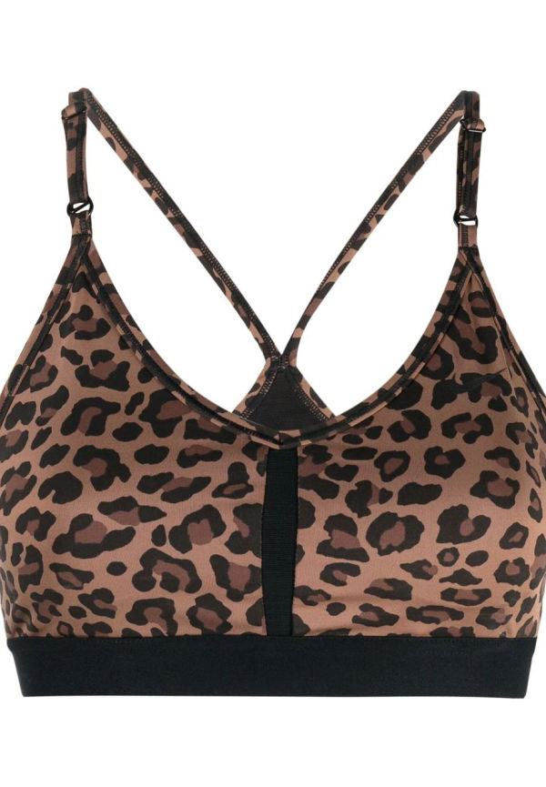 Nike leopardmönstrad sport-BH - Brun