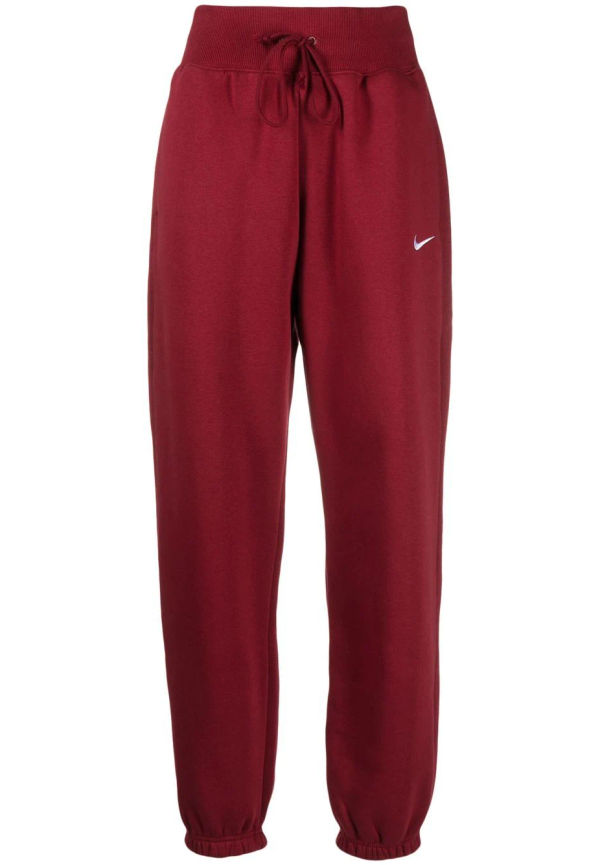 Nike logo-print track pants - Röd