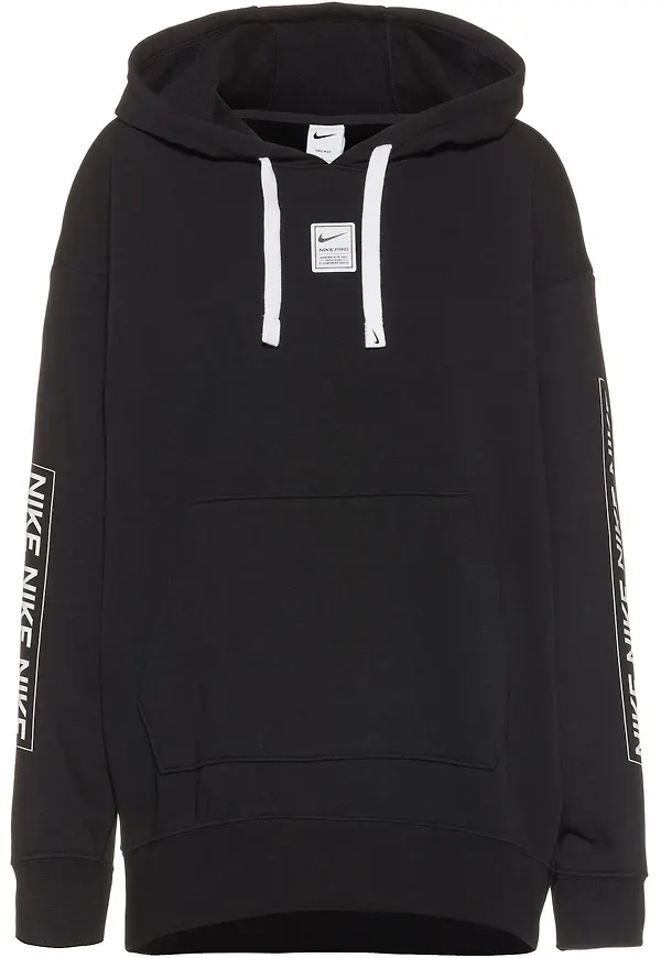 NIKE Sport sweatshirt svart / vit