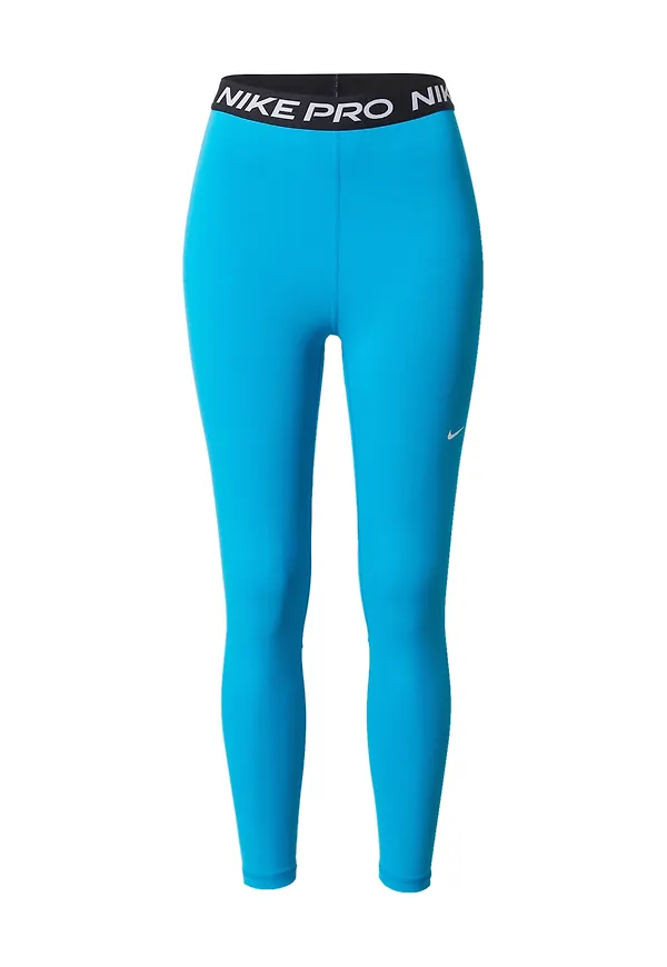 NIKE Sportbyxa aqua / svart / vit