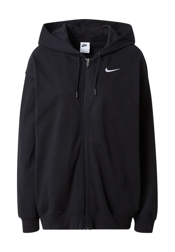 Nike Sportswear Sweatjacka svart / vit