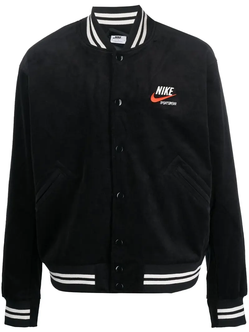 Nike Swoosh collegejacka - Svart