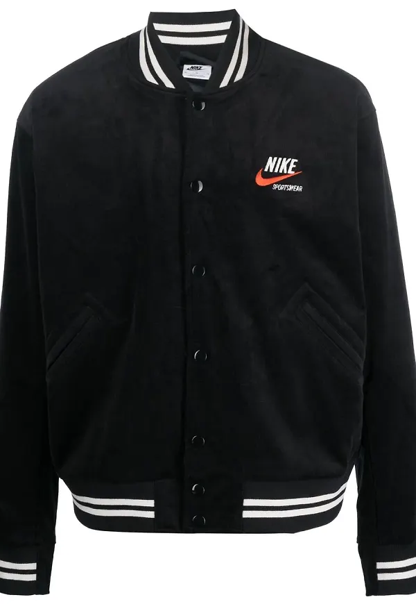Nike Swoosh collegejacka - Svart