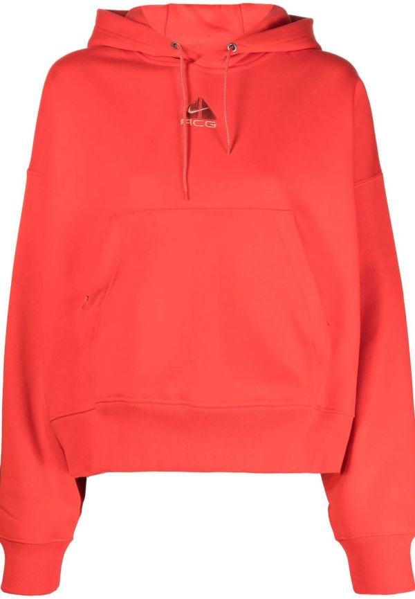 Nike Swoosh långärmad hoodie med logotyp - Röd