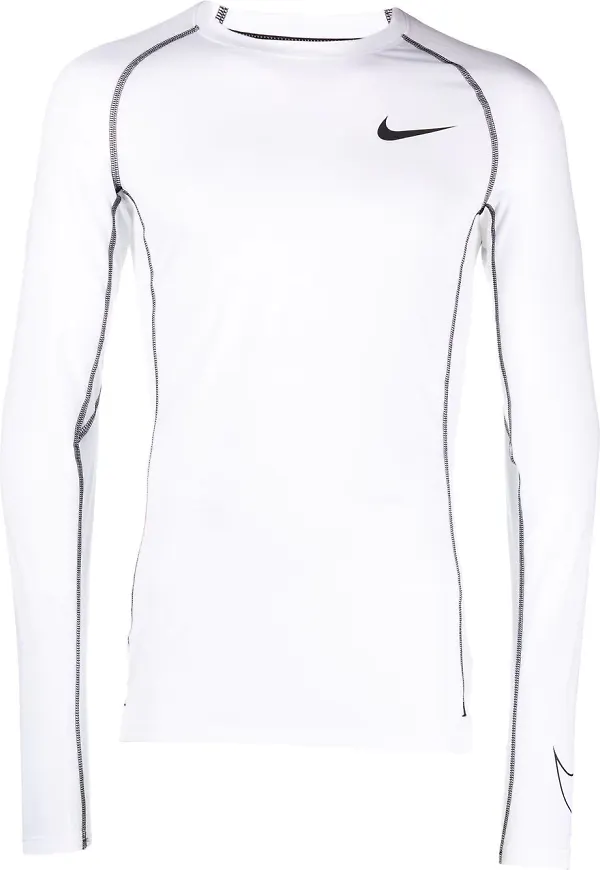 Nike Swoosh långärmad t-shirt - Vit