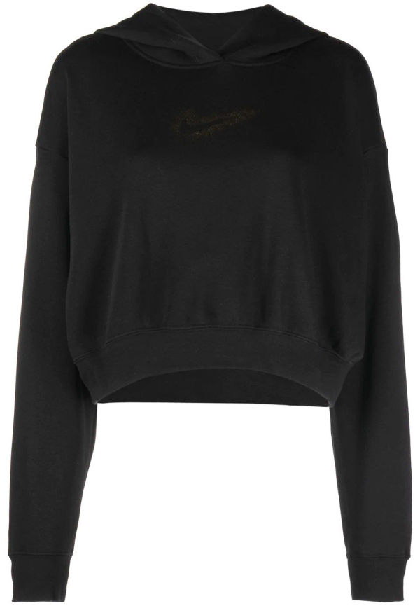 Nike Swoosh pullover-hoodie med logotyp - Svart