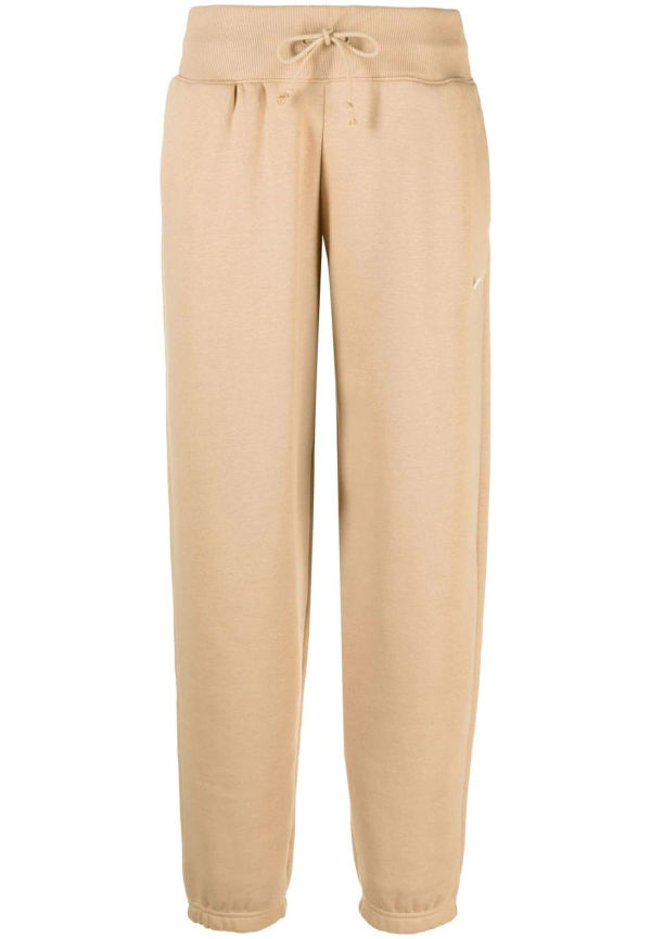 Nike trackpants i fleece med hög midja - Neutral