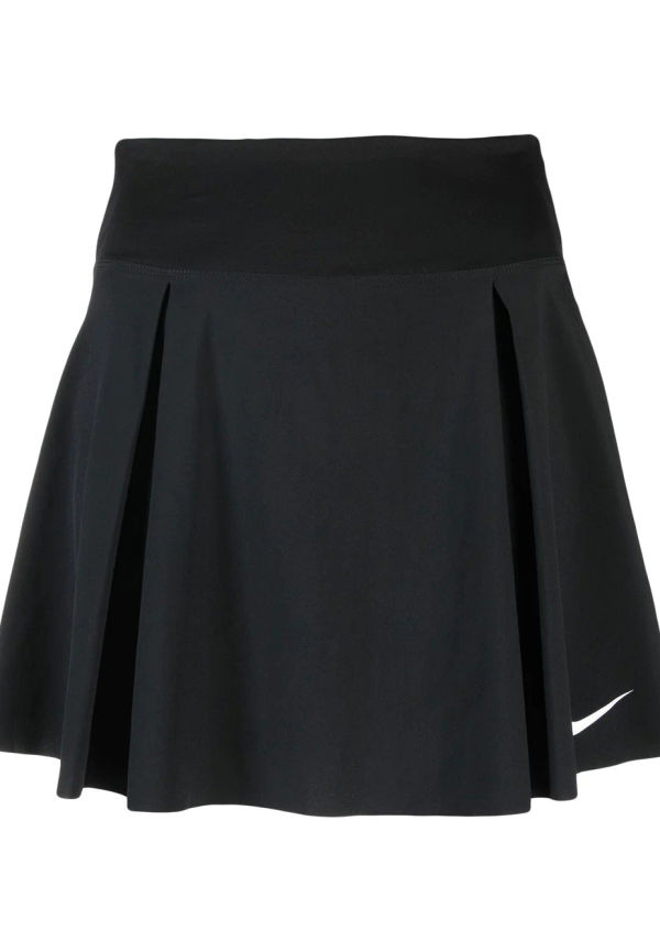 Nike utsvängd tenniskjol med logotyp - Svart