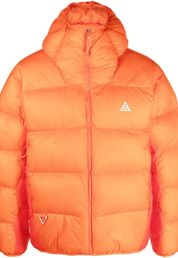 Nike vadderad jacka med logotypkant - Orange