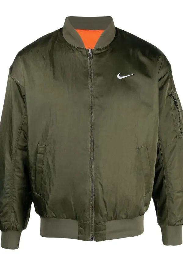 Nike vändbar vadderad bomberjacka - Grön