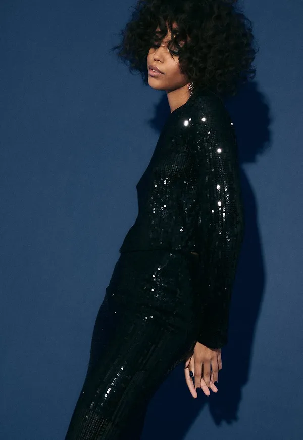 Nikki sequin top
