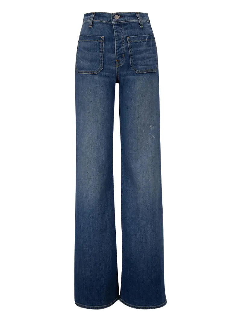 Nili Lotan vida jeans med utanpåliggande ficka - Blå