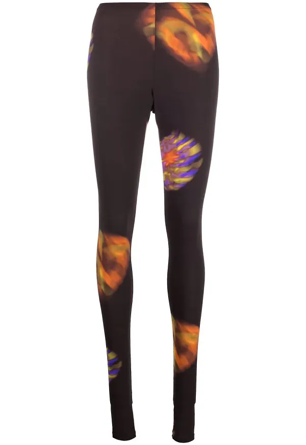 Nina Ricci abstrakt mönstrade leggings - Brun