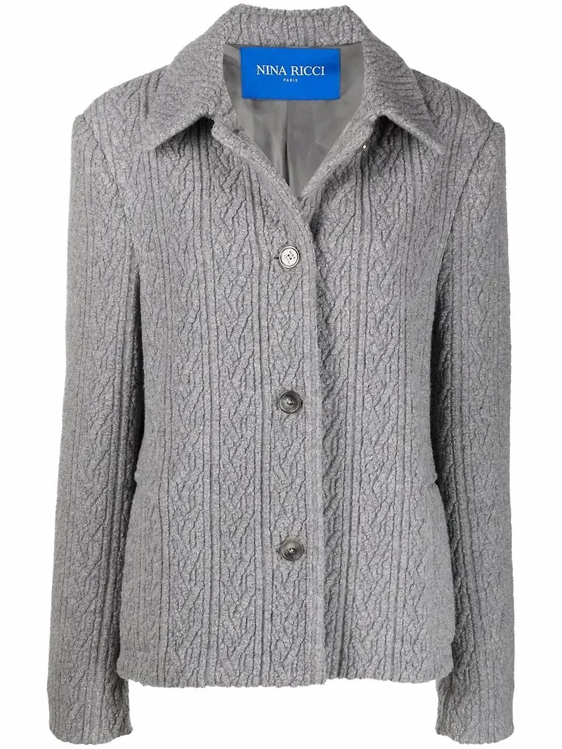 Nina Ricci jacka i jacquard - Grå