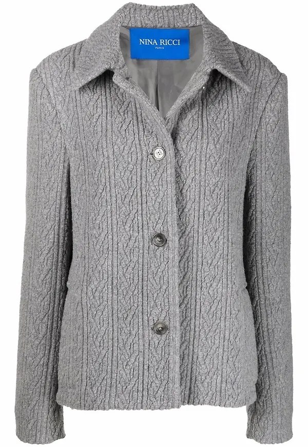 Nina Ricci jacka i jacquard - Grå