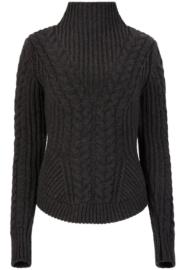 Nina Ricci kabelstickad tröja - Grå