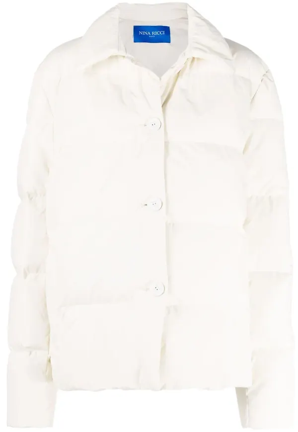 Nina Ricci puffjacka med knäppning - Neutral