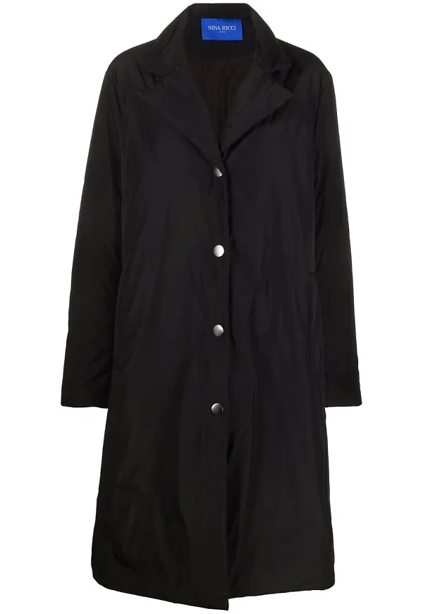 Nina Ricci vadderad kappa - Svart