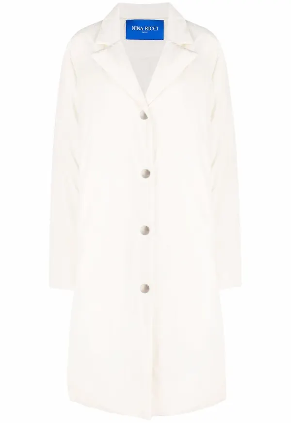 Nina Ricci vadderad kappa - Vit