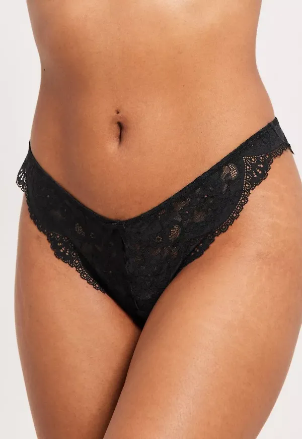 NLY Lingerie - Trosor - Svart - Dreamy Thong - Underkläder - Panties