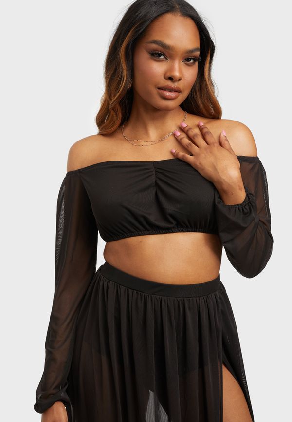 NLY One - Crop tops - Mesh Ruched Bust Top - Toppar