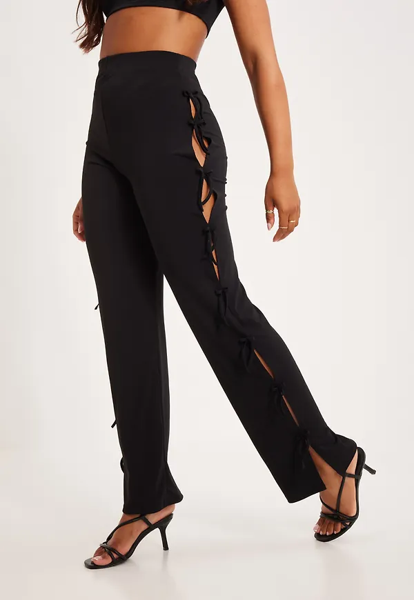 NLY One - Vida byxor - Side Tie Pant - Byxor & Shorts