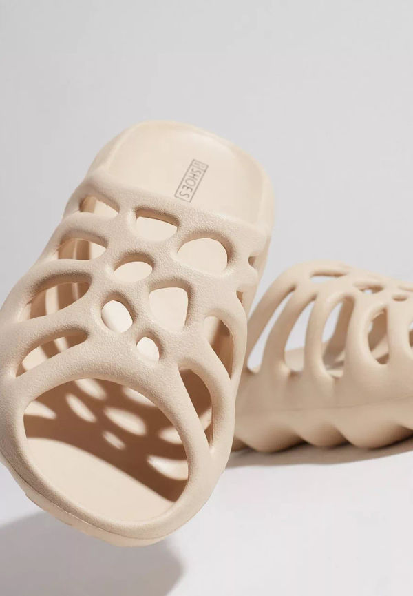 NLY Shoes - Inneskor - Beige - Web Sandal - Flats & Lågskor