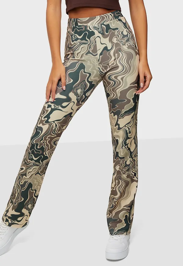 NLY Trend - Byxor - Brun - Ultimate Printed Pants - Byxor & Shorts - Pants