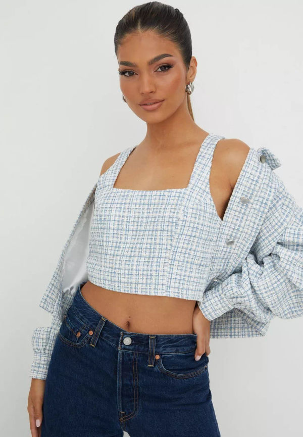 NLY Trend - Crop tops - Rutig - Little Classic Top - Toppar & T-shirts
